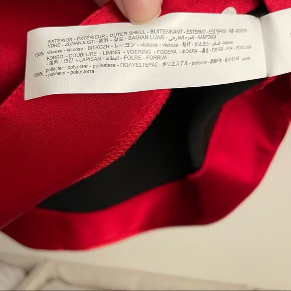 Zara Satin-Like Red Mini Skirt Size M - Picture 7 of 9